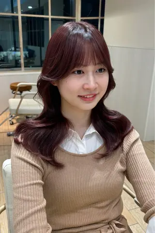ロング 似合わせカット⌇ヘア セット⌇A i‎🤍のヘアスタイル