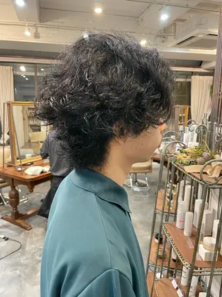 パーマ メンズ 🔆髪質改善 透明感 カラー🔆佐々木貴仁のヘアスタイル