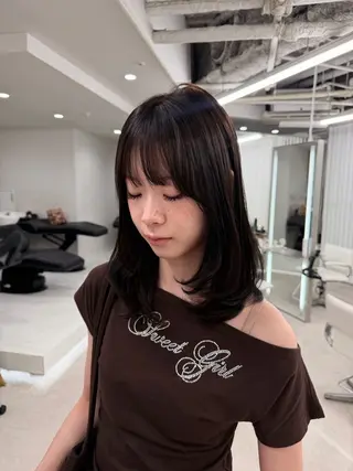 セミロング カラー 大阪梅田/ イマムラミヅキのヘアスタイル