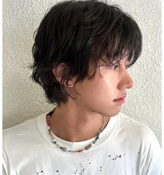 パーマ メンズ ウルフパーマ モデル募集/廣田歩のヘアスタイル