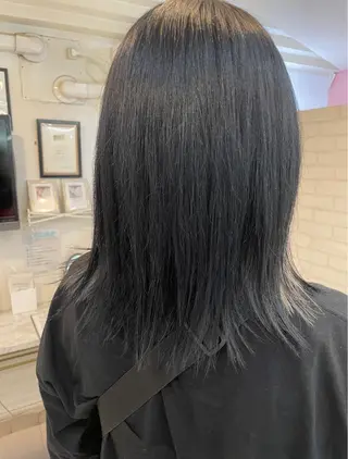 ミディアム マリカ🦋韓国 ハイトーン/エクステのヘアスタイル