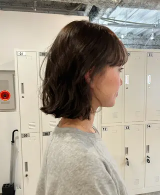 セミロング カラー ヘアアレンジ 🎀suzuna 透明感colorのヘアスタイル