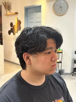 ミディアム メンズパーマ特化 /メンズ支持率◎のヘアスタイル