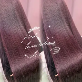 ロング カラー まい🎀ピンク💝 透明感/髪質改善のヘアスタイル