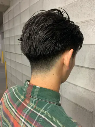 メンズ スパイキーパーマ 柏NO1 藤本葉のヘアスタイル