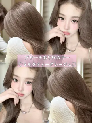 カラー sera 🎀ベージュのヘアスタイル