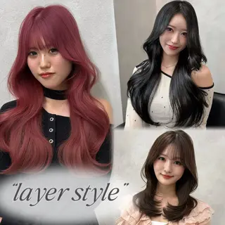 ロング レイヤー／ハイトーン 🍎森貝洋亮🍎のヘアスタイル
