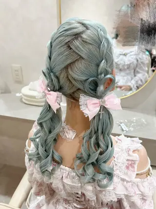 ヘアアレンジ セットサロンCURE 🩵あんみのマツエク・マツパデザイン