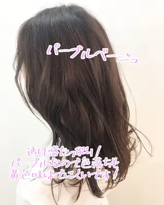 ミディアム カラー ウルフカット レイヤーカット上柿のヘアスタイル