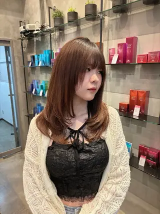 セミロング ✵髪質改善 レイヤー 佐藤琉好✵のヘアスタイル