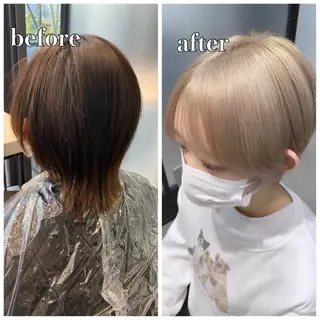 ショート カラー 🌈ブリーチ特化🌈 MINATOのヘアスタイル