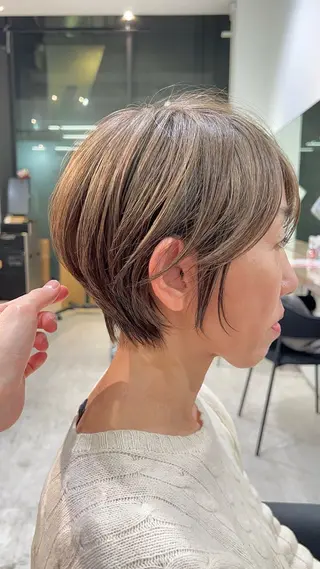 ショート カラー 渋谷/韓国 レイヤーボブ/かえでのヘアスタイル