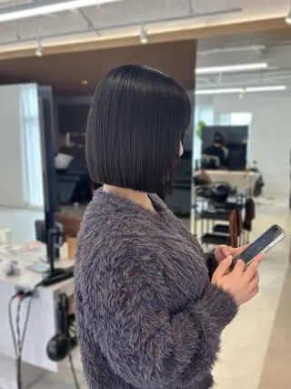 ミディアム yoshino /ナチュラル縮毛のヘアスタイル