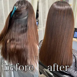 ロング Raito 博多艶カラー縮毛矯正のヘアスタイル