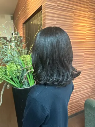 ミディアム パーマ 💜推しインナー カラー/菊池柊真💜のヘアスタイル