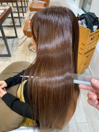 ロング 美髪矯正透明感カラー 江川 和輝のヘアスタイル