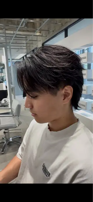 メンズ メンズ特化曲がる縮毛 飛義のヘアスタイル