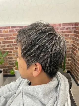 ショート カラー メンズ 💈メンズパーマ &メッシュ南谷💈のヘアスタイル