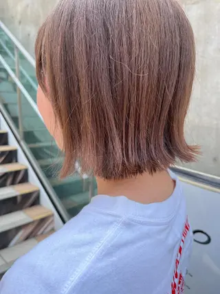 ミディアム カラー パーマ ヘアアレンジ メンズ キッズ ネイル マツエク・マツパ アイブロウ 久木原 ゆりのヘアスタイル