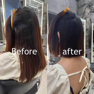 ミディアム 【ボブ矯正指名 No.1】森栄範のヘアスタイル