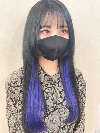 ロング カラー ヘアアレンジ 🦋高瀬寛菜🦋 韓国レイヤーのヘアスタイル