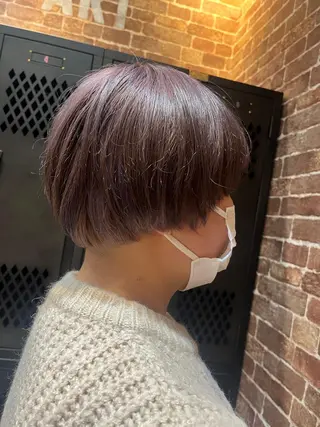 ショート カラー パーマ ヘアアレンジ メンズ キッズ ネイル マツエク・マツパ アイブロウ 久木原 ゆりのヘアスタイル