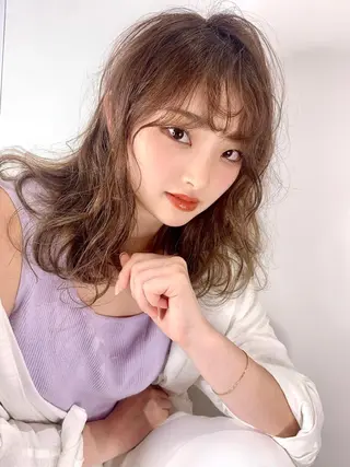 ミディアム ヘアアレンジ TAKAHASHI LEAPSのヘアスタイル
