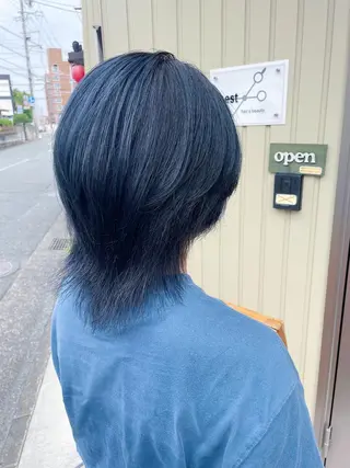 ミディアム カラー 透明感カラー/韓国 ブリーチ/古橋のヘアスタイル