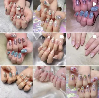 ネイル 渋谷／チップ長さ出し 👑アプレgel-xのネイルデザイン
