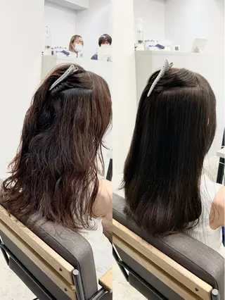 セミロング カラー パーマ 生艶髪&レイヤー🔔 渋谷お薦めNo.1✨のヘアスタイル