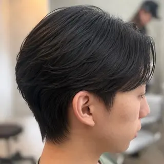 パーマ メンズ シースルーマッシュ 🍒毛流れ🖤アヤネのヘアスタイル
