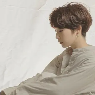 ショート パーマ 松尾 泰伸のヘアスタイル