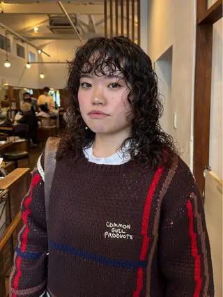 セミロング パーマ MOK大阪梅田店 Asahiのヘアスタイル
