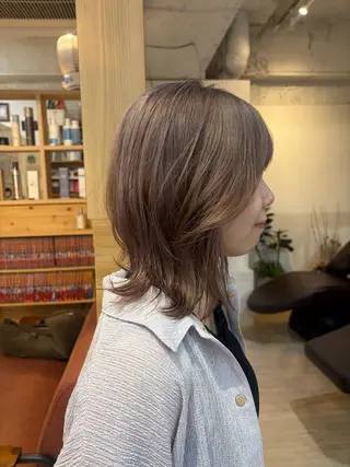 ミディアム カラー cana 札幌レイヤースタイルのヘアスタイル