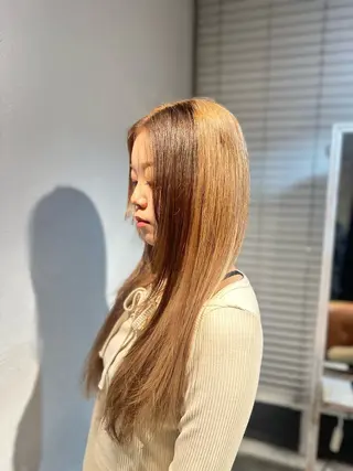 ロング カラー ハイトーンカラー が絶対可愛い✨泰聖✨のヘアスタイル