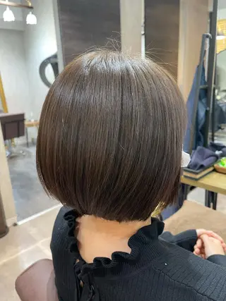 ショート カラー 髪質改善/ストレート /半個室/大岡輝己のヘアスタイル