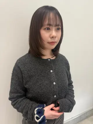 ミディアム カラー recipe 黒木 彩那のヘアスタイル