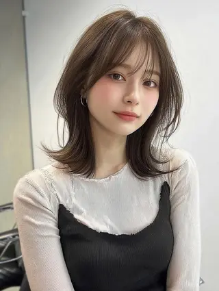 ミディアム カラー レイヤーカット✨ 福井雄登のヘアスタイル