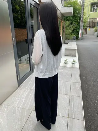 ロング カラー レイヤーカット 赤み消し　店長/大和のヘアスタイル