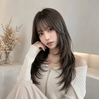 セミロング 🦋韓国風レイヤー/ 艶髪矯正🦋凛太郎のヘアスタイル
