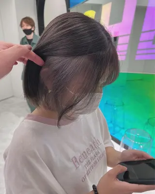 ミディアム カラー ヘアアレンジ ダブルカラー｜ なおき｜池袋美容師のヘアスタイル