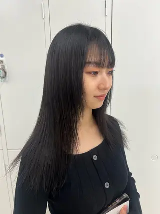 ロング リコ 渋谷 ハッシュカットのヘアスタイル
