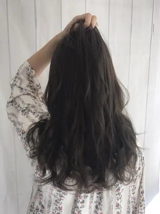 ロング カラー ぱつっとボブ/ 小野あかねのヘアスタイル