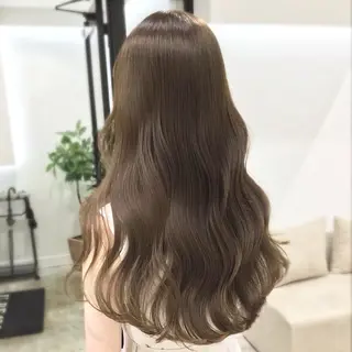 ロング カラー ミルクティー/韓国ヘ アHaruka🎀のヘアスタイル
