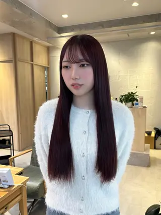 ロング カラー りあの🎀 /暖色カラー🍒のヘアスタイル