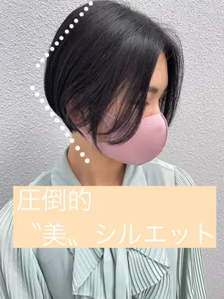 ショート モテ髪/ボブ/ショー ト/アダチフウトのヘアスタイル
