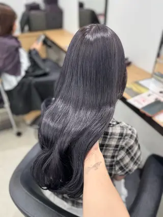 ロング カラー ヘアアレンジ 🤍淡色ピンク&ラベ ンダーYUKI🤍のヘアスタイル