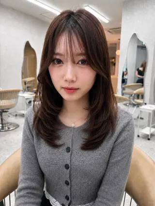 ロング カラー 香月 元希のヘアスタイル