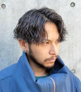 ショート パーマ メンズ hair&relax amieのヘアスタイル