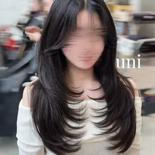 ロング セジュン 韓国レイヤー/顔周りのヘアスタイル